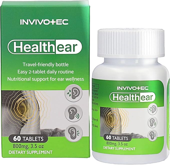 Hearing Support Supplement for Clarity &amp Ear Wellness | Daily Auditory Support with Magnesium B6 &amp Patented Botanical Complex | 60 Tablets