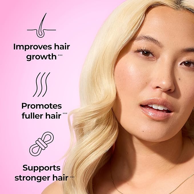 HUM Hair Strong Daily Hair Growth Supplement with Biotin Zinc Vitamin B12 to Support Growth Folic Acid &amp Vitamin B12 Vitamins for Healthy Hair Support for Women and Men 30 Vegan Capsules