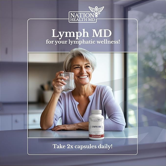 Lymph MD - Lymphatic Drainage Supplement - Lymph System Support for Women &amp Men - with Bromelain Echinacea Burdock Root Dandelion Rutin Kelp &amp More - 360 Capsules