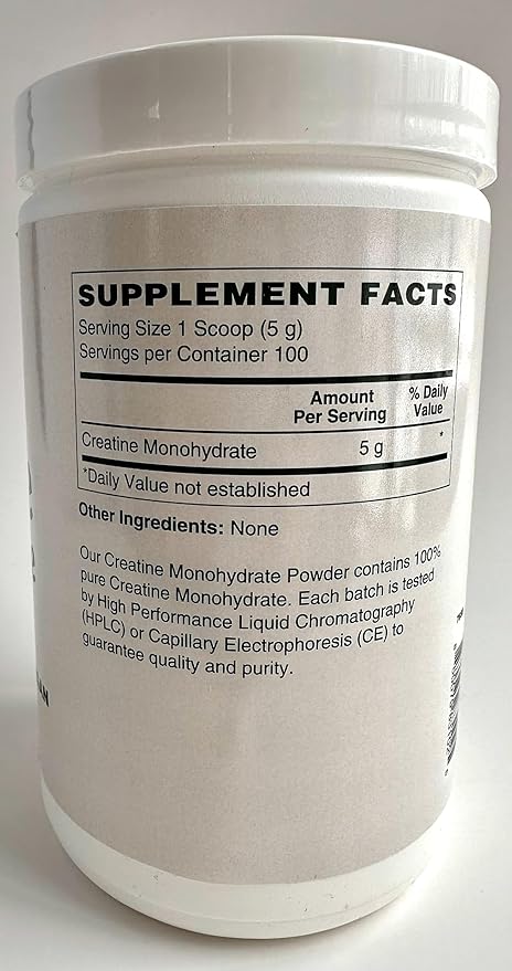 Creatine Monohydrate by Balterra – Muscle Strength &amp Recovery Supplement – Unflavored Powder 5 g per Serving 100 Servings (500 g)