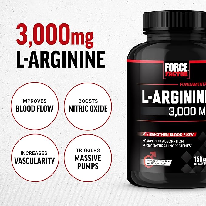 Force Factor Longjack Tongkat Ali Max Men's Vitality L-Arginine Nitric Oxide for Muscle Building 60+150 Capsules