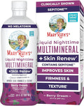 MaryRuth's Liquid Nighttime Liquid Multimineral + Skin Renew | Clinically Shown in Women to Reduce Fine Wrinkle &amp Improve Skin Firmness | Sepitone | NO Melatonin | Magnesium | Vegan | 30 Servings