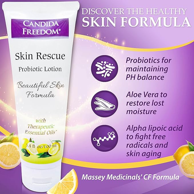 MASSE' Dietary Supplement for Proper Digestion - Probiotic Balance &amp Restore Formula - Probiotic Lemon Body Soap and Skin Rescue Probiotic Lotion