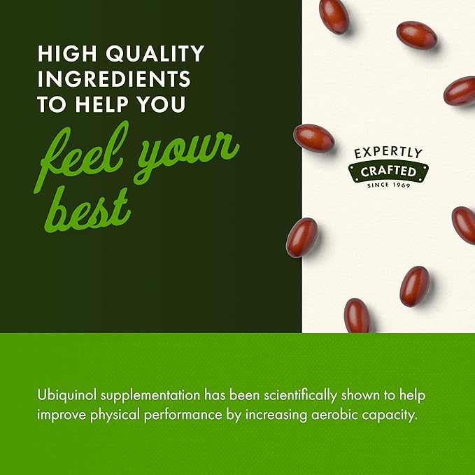 Swanson Ubiquinol - 100 mg - for Heart Health Brain Energy &amp Antioxidant Support - Aids ATP Production* - Non-GMO - 120 Softgels