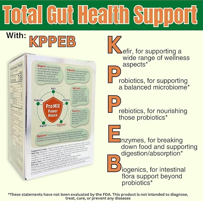 Pro Mix Light Enzyme Plus - Kefir and Digestive Enzymes - for Supporting Digestion and Gut Health - Japanese Supplement with Probiotics Prebiotics and Enzymes - 20 Powder Stick-Packs