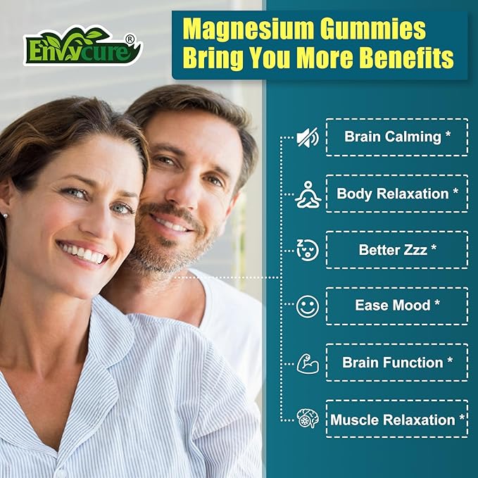 Sugar Free Magnesium Glycinate Gummies 400mg with Ashwagandha B1 B3 Rhodiola Rosea &amp Saffron for Support Rest Mood &amp Calm Magnesium Gummies for Adults Chewable Magnesium Supplement Vegan