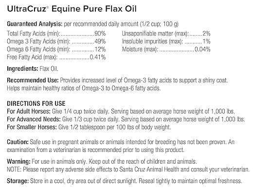 UltraCruz® Equine Pure Flax Oil 1 Gallon