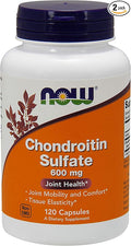 NOW Foods Chondroitin Sulfate 600mg 120 Capsules (Pack of 2)