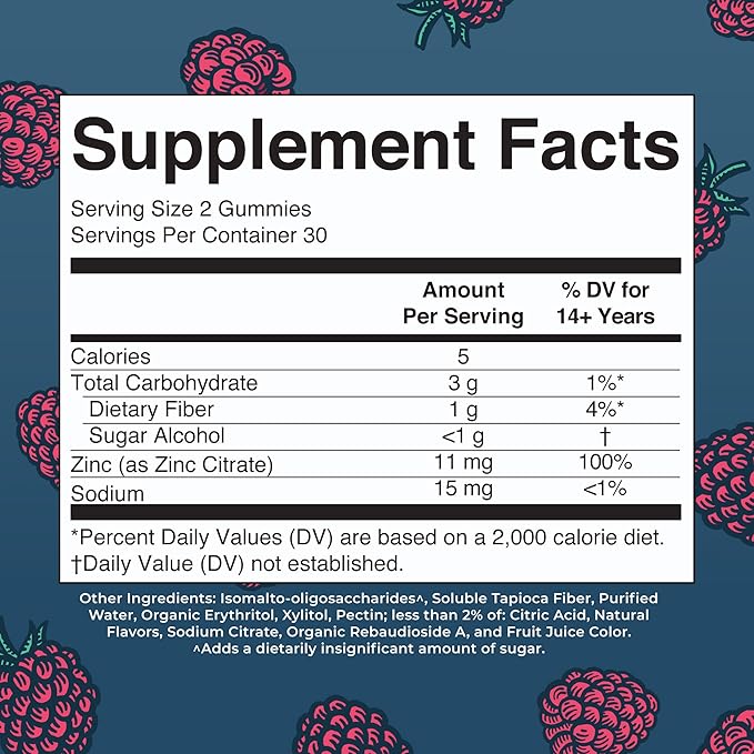 MaryRuth Organics Zinc Gummies | Zinc Supplements | Immune Support Supplement | Essential Mineral | Pectin Based | Overall Health &amp Wellness | Ages 14 &amp Up | Vegan | Non GMO | 30 Servings
