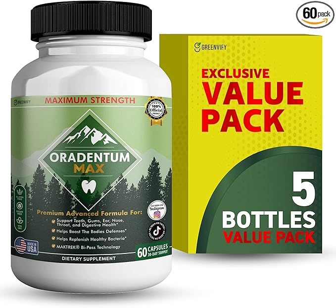 Oradentum Max Probiotic Supplement 40 Billion CFU 60 Capsules 30 Day Supply (5)
