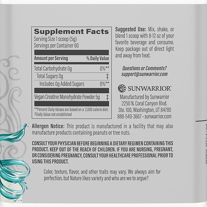 Vegan Protein Powder USDA Organic Protein | Berry Flavored 30 Servings &amp Creatine Monohydrate Powder | 60 Servings Unflavored
