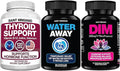 Thyroid Support + Water Away + DIM – Hormone Balance Bloat Relief &amp Metabolism Support
