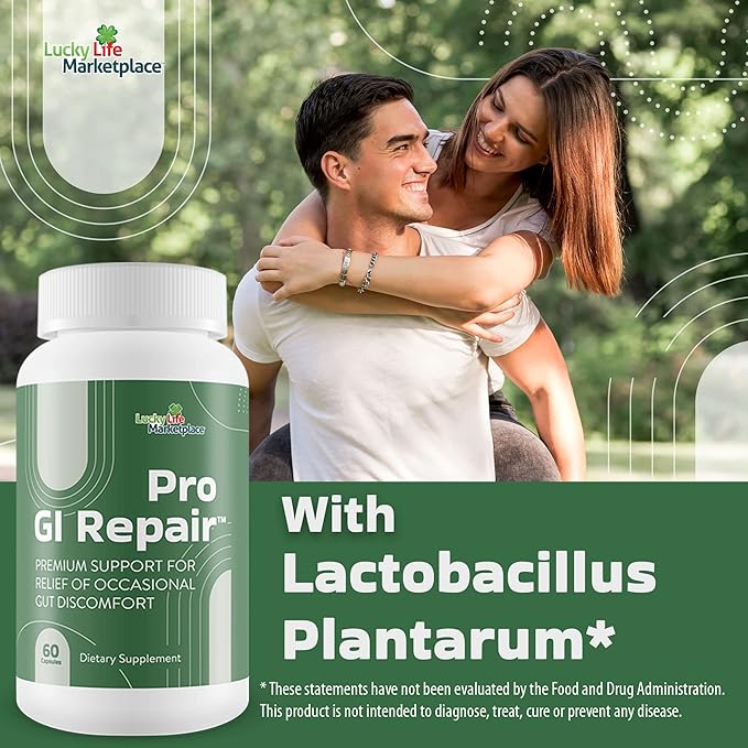 Pro GI Repair - Premium Probiotic Supplement to Support Gut Health - Support Gastrointestinal Function &amp Regularity - 40 Billion CFU Probiotic Formula - Promote Reduced Indigestion &amp Upset Sto