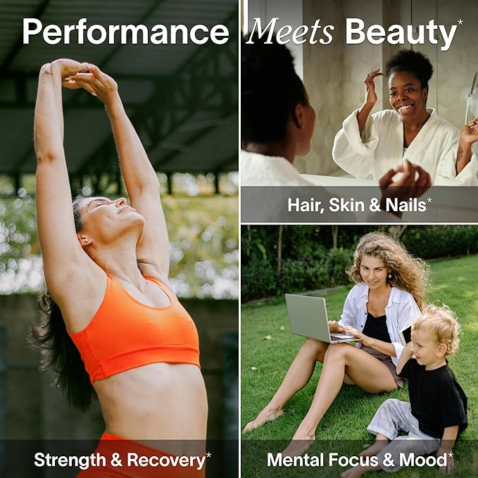 Ladywell Creatine Pearl Complex | 3-in-1 Formula for Women | Creatine Monohydrate Collagen &amp Pearl Powder | Supports Energy Skin Health Mental Clarity Metabolism &amp Lean Muscle | 30 Serving