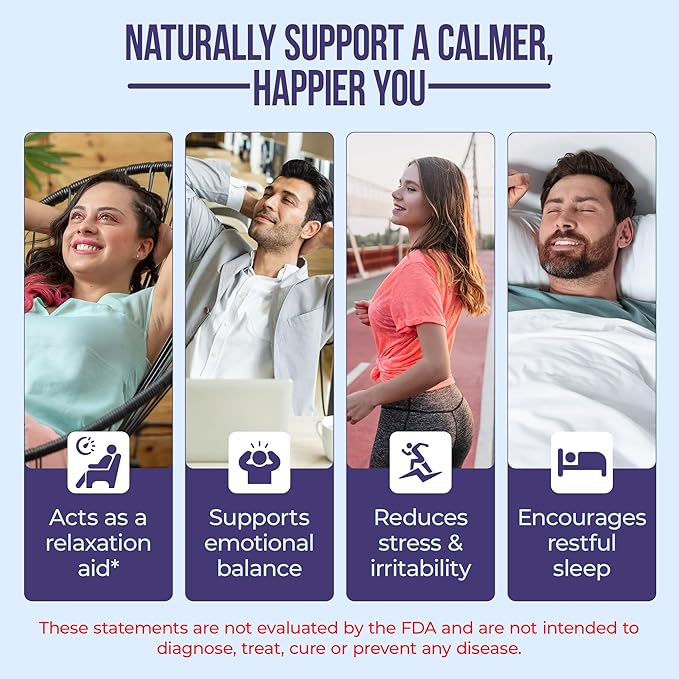 Nature's Nectar Anxiety and Stress Relief Supplements – Keep Calm Capsules with Ashwagandha GABA Magnesium &amp 5-HTP – Nervousness &amp Irritability Mood Supports Relaxation Lemon Balm 60 Filled