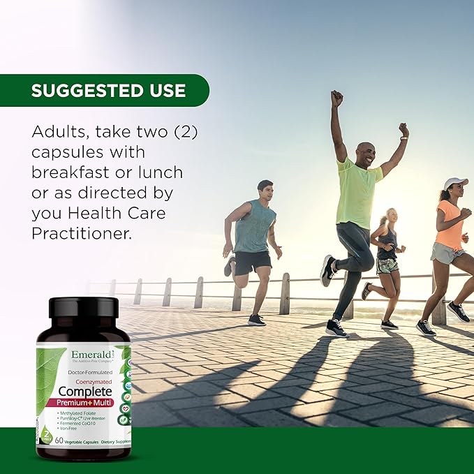 EMERALD LABS Complete Premium Multi - Multivitamin for Digestive &amp Immune Support with Vitamin C as PureWay-C B Vitamin Complex Albion Chelated Zinc &amp More - 60 Vegetable Capsules (30-Day Su
