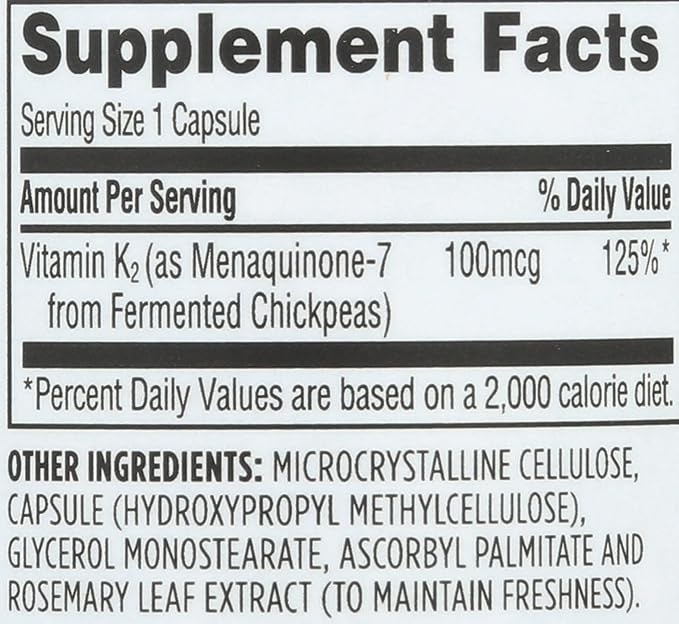 Whole Foods Market Vitamin K2 90 Count