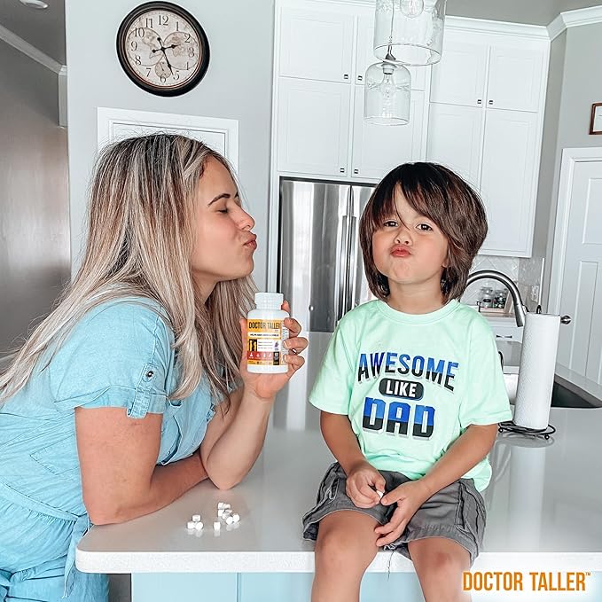 NuBest Doctor Taller Kids - Kids Multivitamins Toddler Vitamins - Support Healthy Immunity and Bone Strength for Ages 2 to 9 - Grape Flavor - 60 Vegan Chewable Tablets | 1 Month Supply