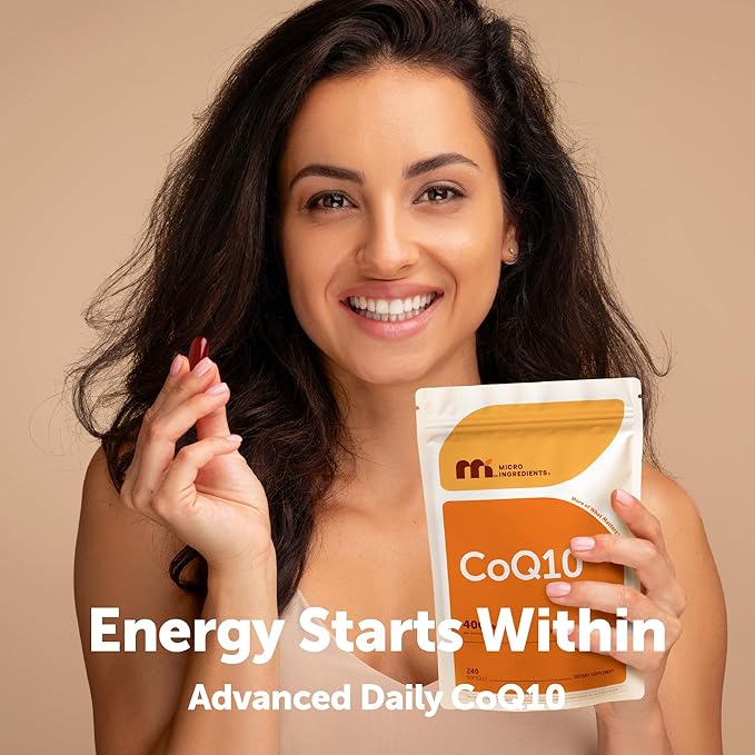Micro Ingredients CoQ10 400 mg Per Serving 240 Softgels | Made with Coconut MCT Oil | Coenzyme Q10 (Ubiquinone) | Non-GMO