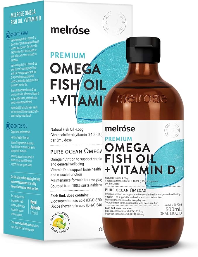 Fish Oil + Vitamin D Joint &amp Bone 500ml - Melrose