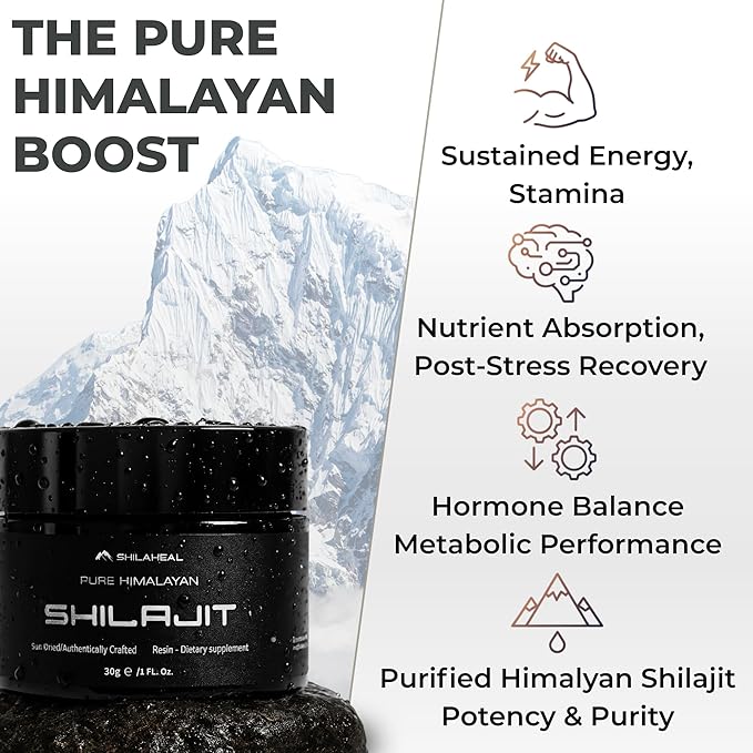 Shilajit Authentic Himalayan Shilajit Resin for Men &amp Women High Fulvic Acid Energy &amp Stamina Immune Support 85+ Trace Minerals Lab Tested Organic Shilajit Resin 100% Natural 30 Grams