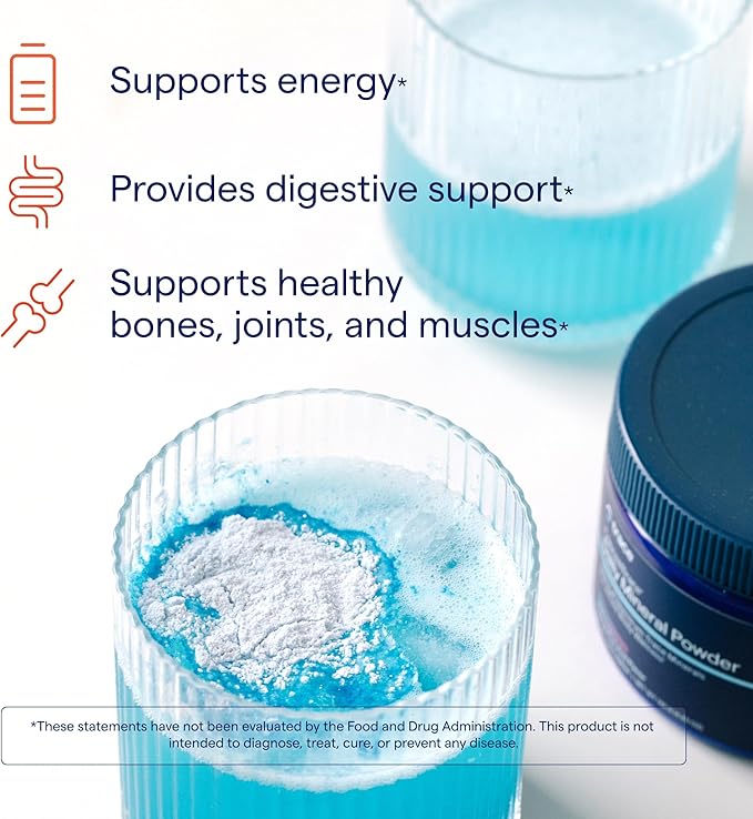 Trace Minerals ConcenTrace Daily Mineral Powder - Supports Energy Digestion Bone Health - 70+ Multiminerals Supplement with Ionic Magnesium Chloride &amp Potassium Sugar-Free (60 Servings)