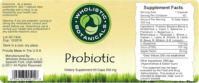 Probiotic Caps — Probiotics for Women and Men — Dietary Supplement for Health improvements Digestive Health Cell Protector — 60 ct
