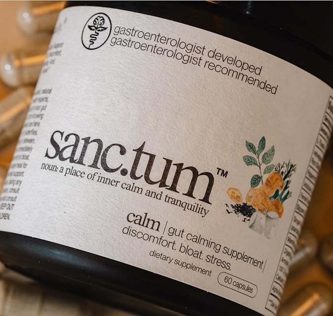 Sanctum™ Physician Formulated &amp Physician Recommended Gut Calming Supplement for Discomfort Bloating and Stress
