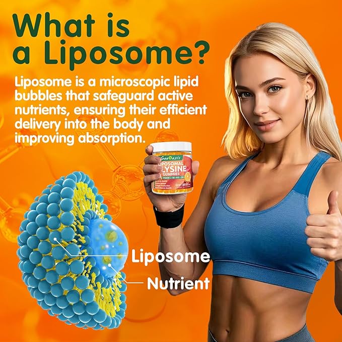 Liposomal L-lysine Gummies 1200mg Lysine Chewable Supplement with Vitamin C D3 B12 &amp Zinc for Adults &amp Kids Immune &amp Collagen Support Lips &amp Skin Health Vegan Natural Fruit Flav