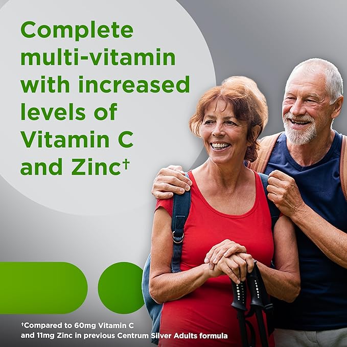 Centrum Silver Adult Multivitamin / Multimineral Supplement Tablet Vitamin D3 Age 50+ (220 Count)