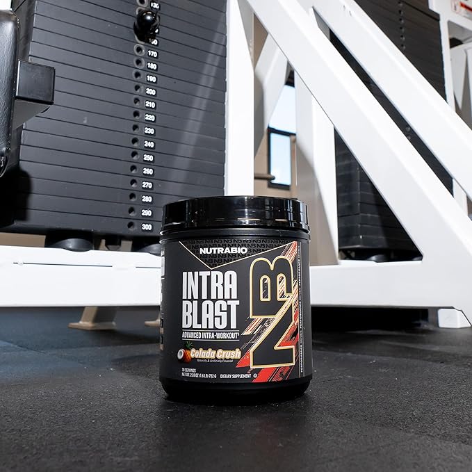NutraBio Intra Blast Bcaa Powder Amino Acid Supplement Electrolyte &amp Hydration Blend Intra Pre Workout &amp Muscle Recovery 20g Eaa Amino Acids Powder 5g Glutamine- Colada Crush 30 Serving