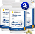 Cholesterol Command Citrus Bergamot SuperFruit Supplement 47% Bergamot Polyphenol Fraction (BPF) Patented Formula Made in the USA 3 Months 270 Capsules - 3 Bottles