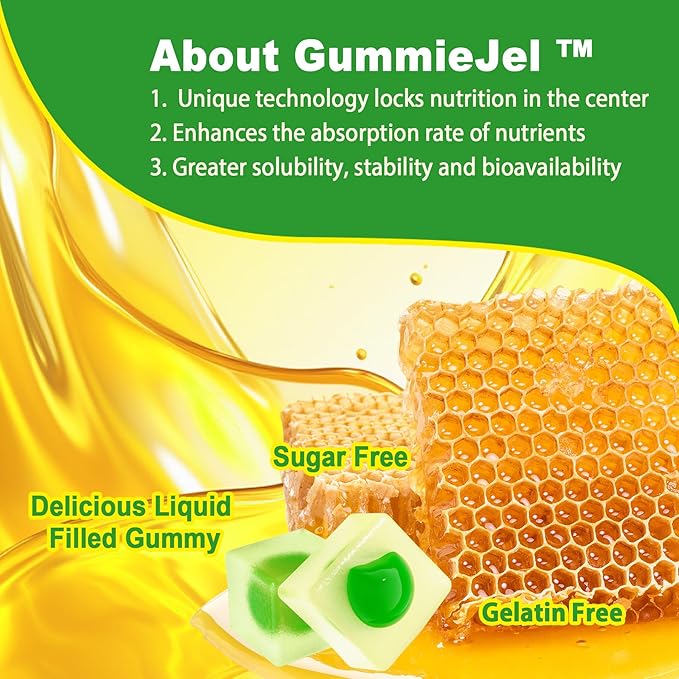 Black Seed Oil Gummies &amp Chlorophyll Biotin 500mcg with Hydrolyzed Collagen Raw Manuka Honey Organic Cold Pressed - Ultimate Absorption for Skin Hair &amp Nails Digestive Overall Health 1