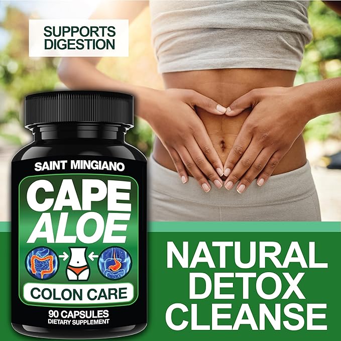 Thyroid Support Supplement with Iodine120 Capsules - with - Aloe Vera Capsules - Colon Cleanse Detox &amp Flush 90 Capsules