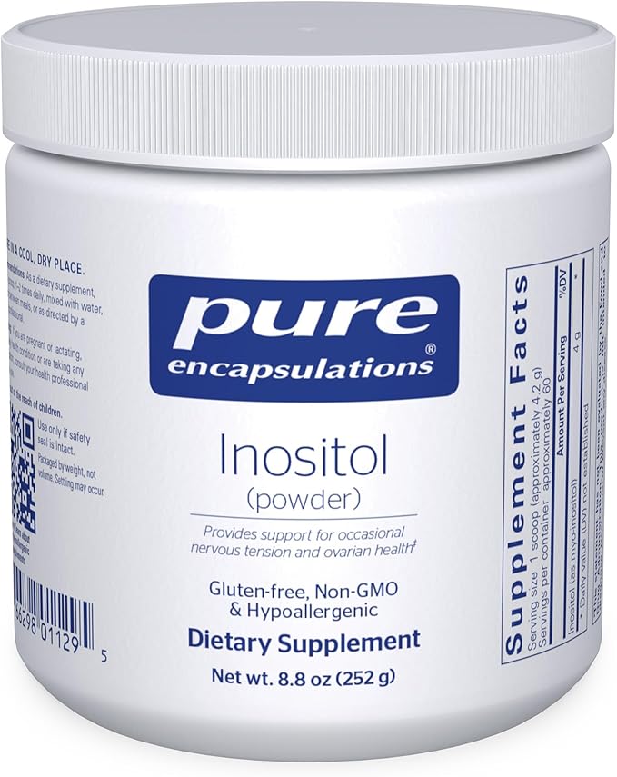 Pure Encapsulations Inositol (Powder) - Supplement to Support Energy Nervous System &amp Ovarian Function* - with Myo-Inositol - 8.8 Ounces