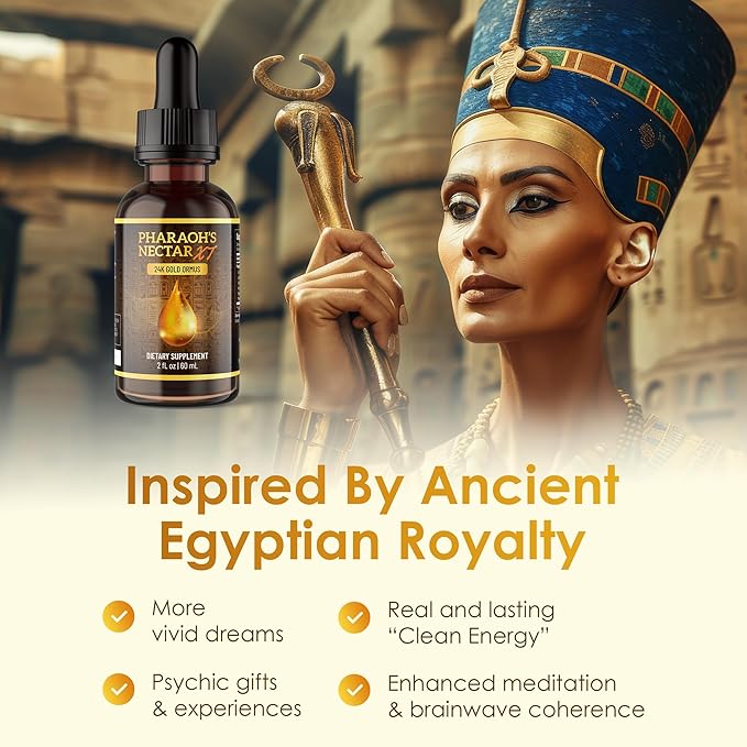 Ultra-Pure 99.9% Liquid Gold - 24K Monoatomic Gold Ormus - Third Eye Awakening Pineal Gland Decalcification Awaken DNA Unlock Light Speed Manifestation - Pharaoh's Nectar XT 2 Pack