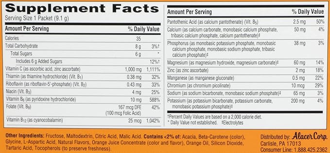 Emergen-C Super Orange 30 pack .32 oz each