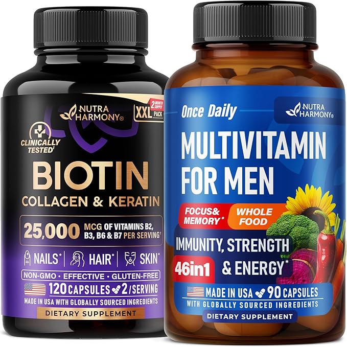 NUTRAHARMONY Biotin Collagen Keratin &amp Multivitamins for Men Capsules