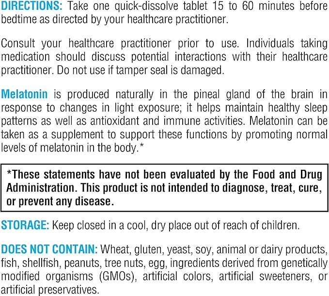 XYMOGEN Melatonin - Peppermint Lozenges - 3mg Melatonin Supplement for Nighttime Antioxidant + Immune Support (120 Quick-Dissolve Tablets)