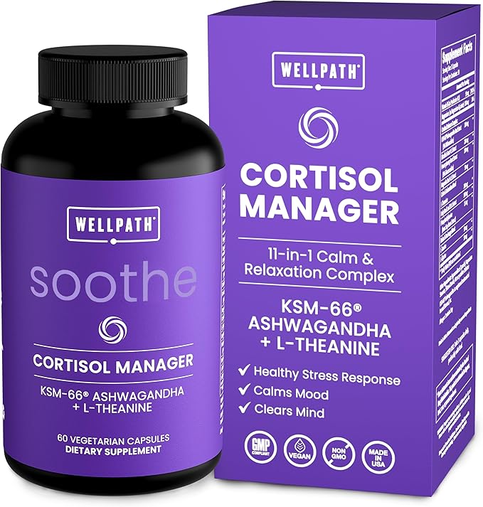 WellPath Astaxanthin 12mg – Natural Astaxanthin Supplements from Microalgae – Antioxidants with Micro Ingredients and Soothe Cortisol Manager - Cortisol Supplements for Women with KSM-66® Ashwagandha