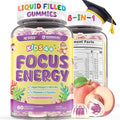 Kids 4+ Focus &amp Energy Gummies Kids Brain Supplement w/Algae Omega-3 Methylated B6 &amp B12 L-Theanine L-Tyrosine Phosphatidylserine for Attention Memory Nootropic Caffeine free &amp Sug