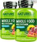 NATURELO Teen Multivitamin - Whole Food Multivitamin for Teenage Boys - Minerals Supplement for Active Kids - with Plant Extracts - Non-GMO - Vegan &amp Vegetarian - 60 Capsules (Pack of 2)
