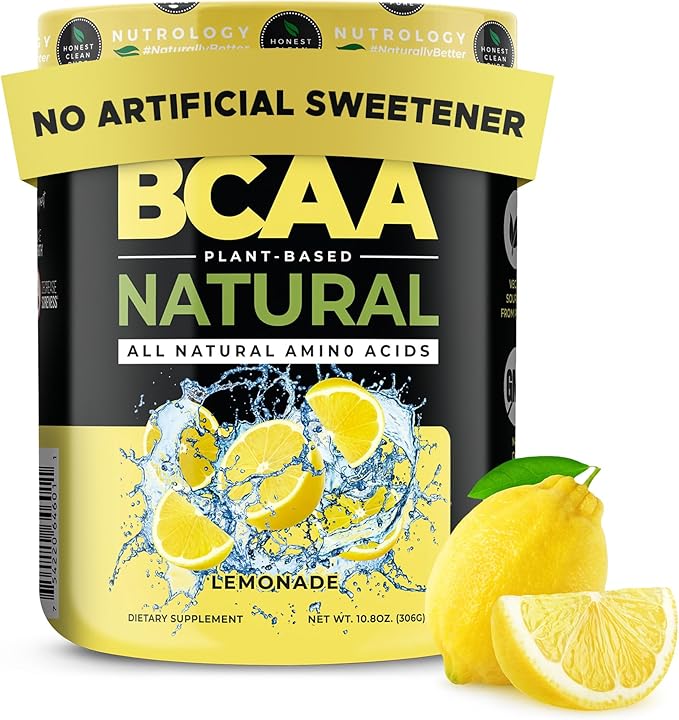 Nutrology Greens &amp Fruits Powder-Naturally Sourced Superfood Chocolate (30 Servings) BCAA Natural Plant Based BCAA Powder Lemonade Flavor (30 Servings)