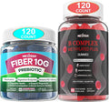 Fiber Gummies for Adults + Vitamin B Complex Gummies for Women