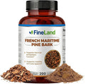 FineLand French Maritime Pine Bark 30:1 Extract Max Strength 450 mg Per Serving Antioxidant 200 Veggie Caps of Pine Bark Supplement for 200 Days 100% Natural
