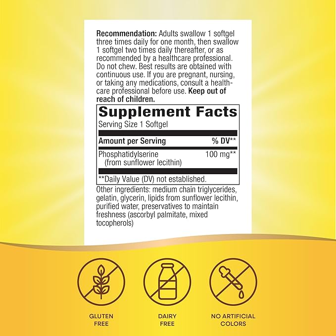 Nature's Way Phosphatidylserine Supports Brain Function* 60 Softgels