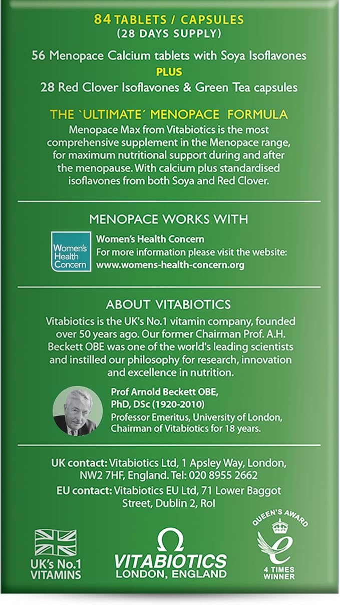 Menopace by Vitabiotics Max Capsules &amp Tablets x 84