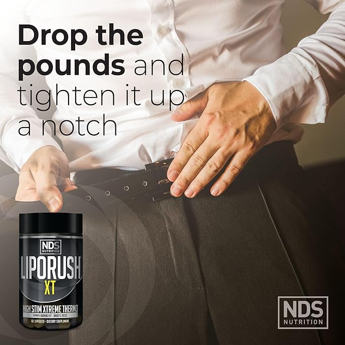 NDS Nutrition XT - Super Concentrated Thermogenic with L-Carnitine &amp Teacrine for Shredding Fat - Supports Maximum Energy Focus Calorie Burning Diuretic Appetite Control (60 Capsules)
