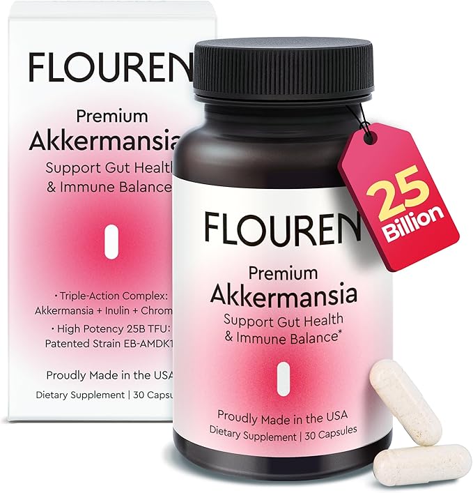 Gut Health &amp Immune Balance Supplement - Probiotic-Inspired Postbiotic Formula with Premium Akkermansia EB-AMDK19 Supports Digestion &amp Immunity Made in USA