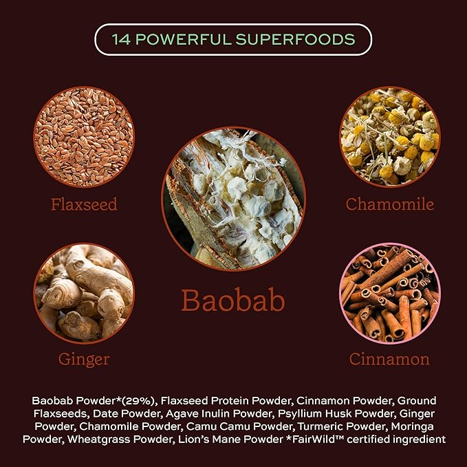 Aduna Organic Good Gut Superfood Blend | 100% Natural Stir-in Blend With 10+ Superfoods for Digestion Gut Health &amp Prebiotic Fiber | Vegan Powder for Smoothies Oatmeal &amp Yogurt | 250g